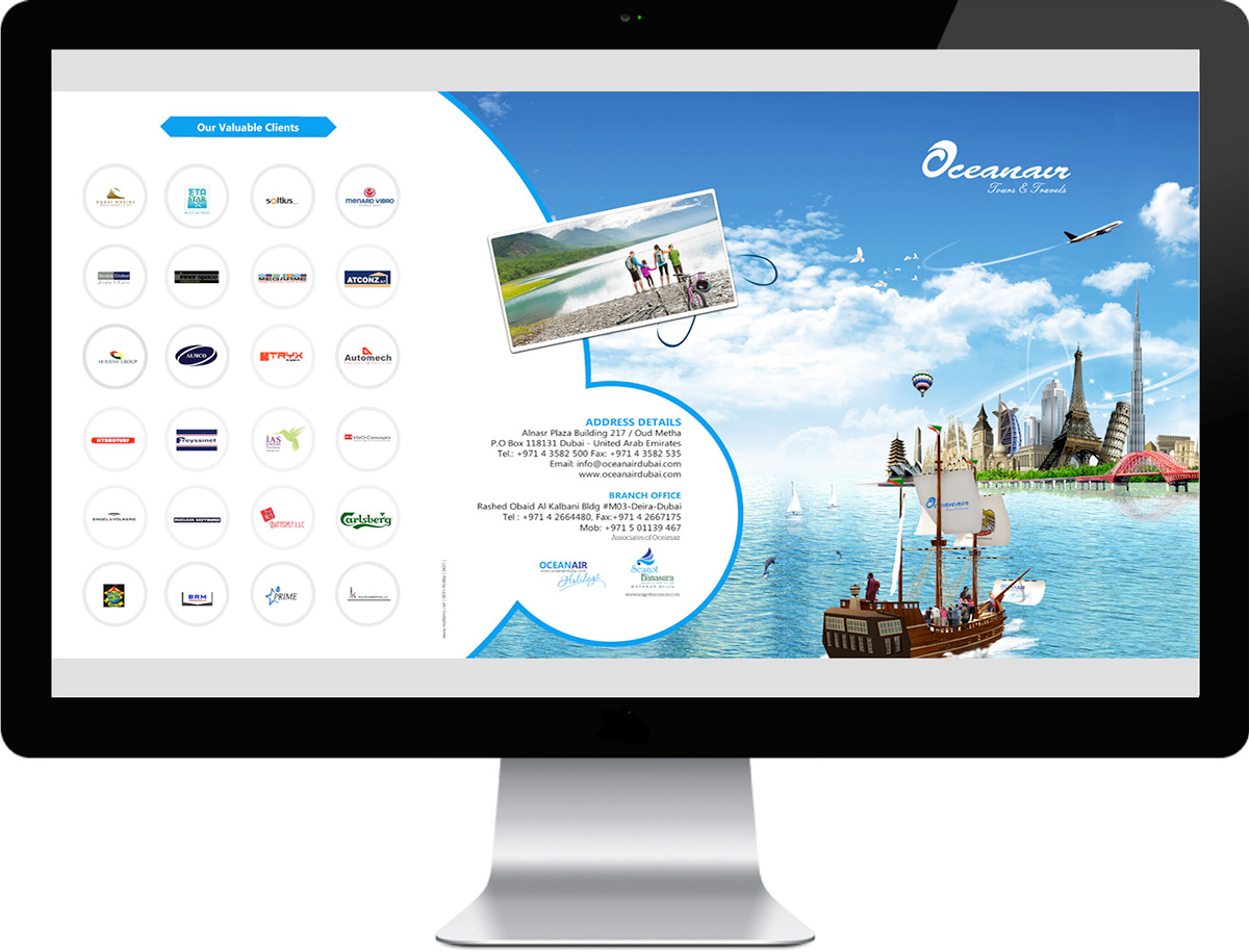 matizmo oceanair Behance shambu rajesh concept graphic design 3D content tourism travels pattern rajeshvaidyanathan
