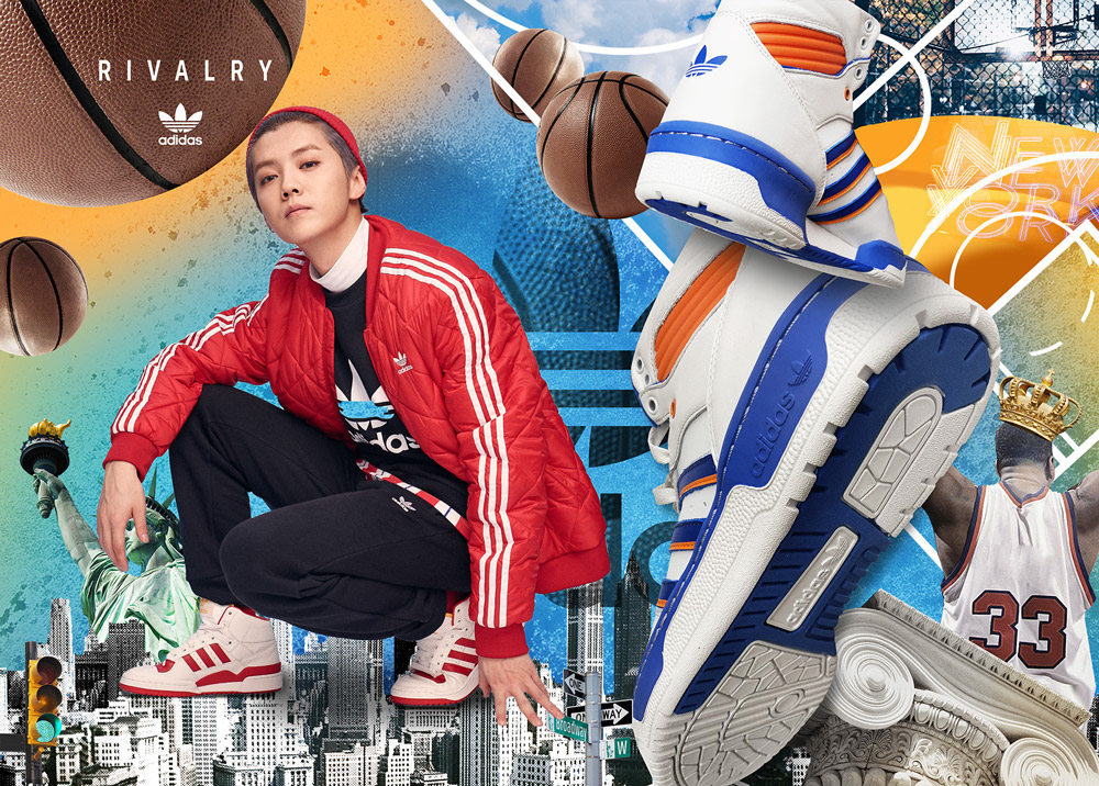 adidas Keyvisual collage ArtDirection sport Street lifestyle INFLUENCER Icon originals