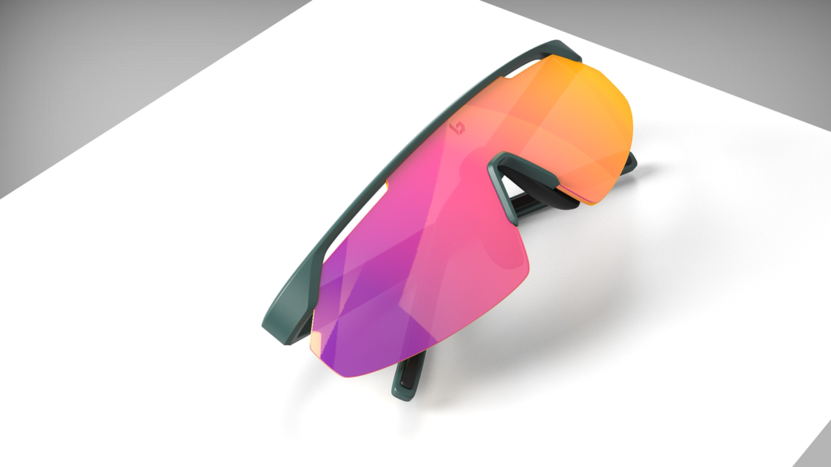 Sunglasses sports Sports Design Cycling industrial design  product design  rendering Render eyewear glasses