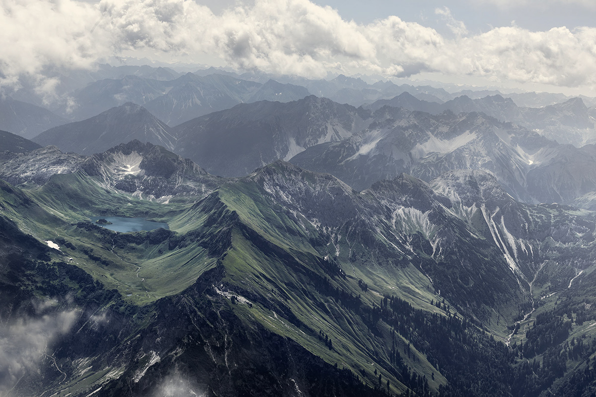 alps mountains flight Aerial Landscape high alltitude Europe germany