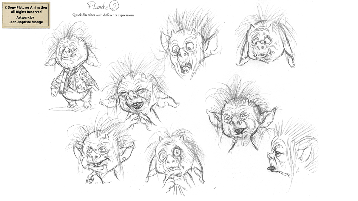 Cg animation movie Sony Pictures Animation sketch faery goblins