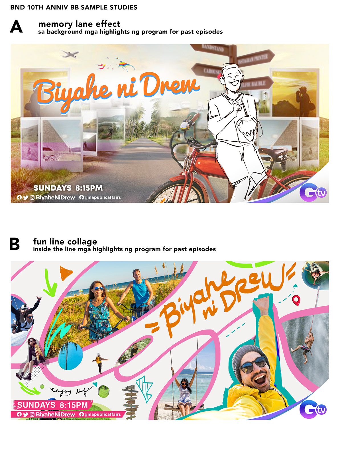 Biyahenidrew Travel tvshow billboard design travelshow