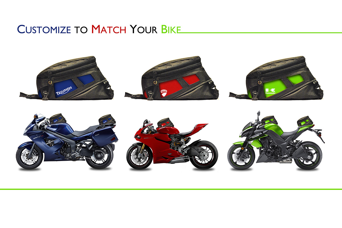 motorcycle luggage bag touring Bike design soft goods Travel modularity