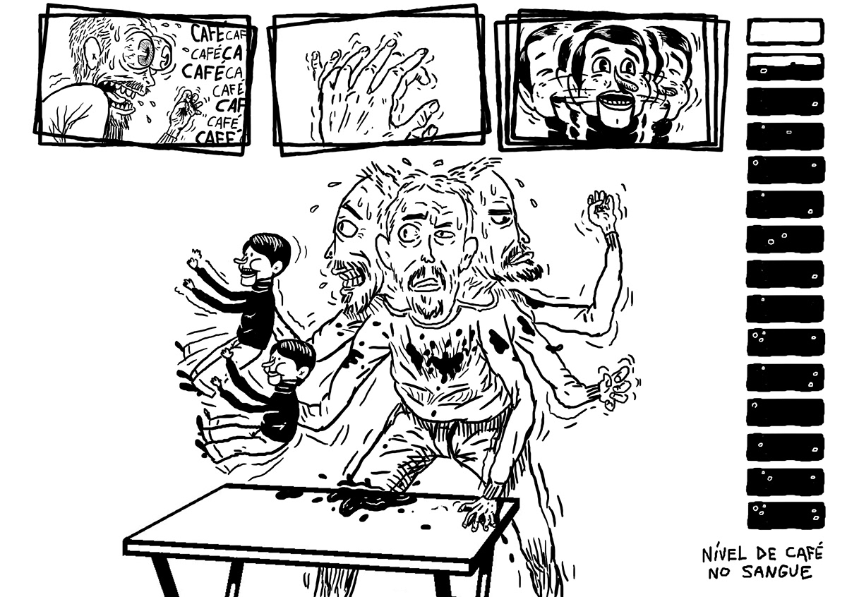 quem bebe mais elcerdo comics Digital Art  draw fight hq Ilustração ilustration quadrinhos