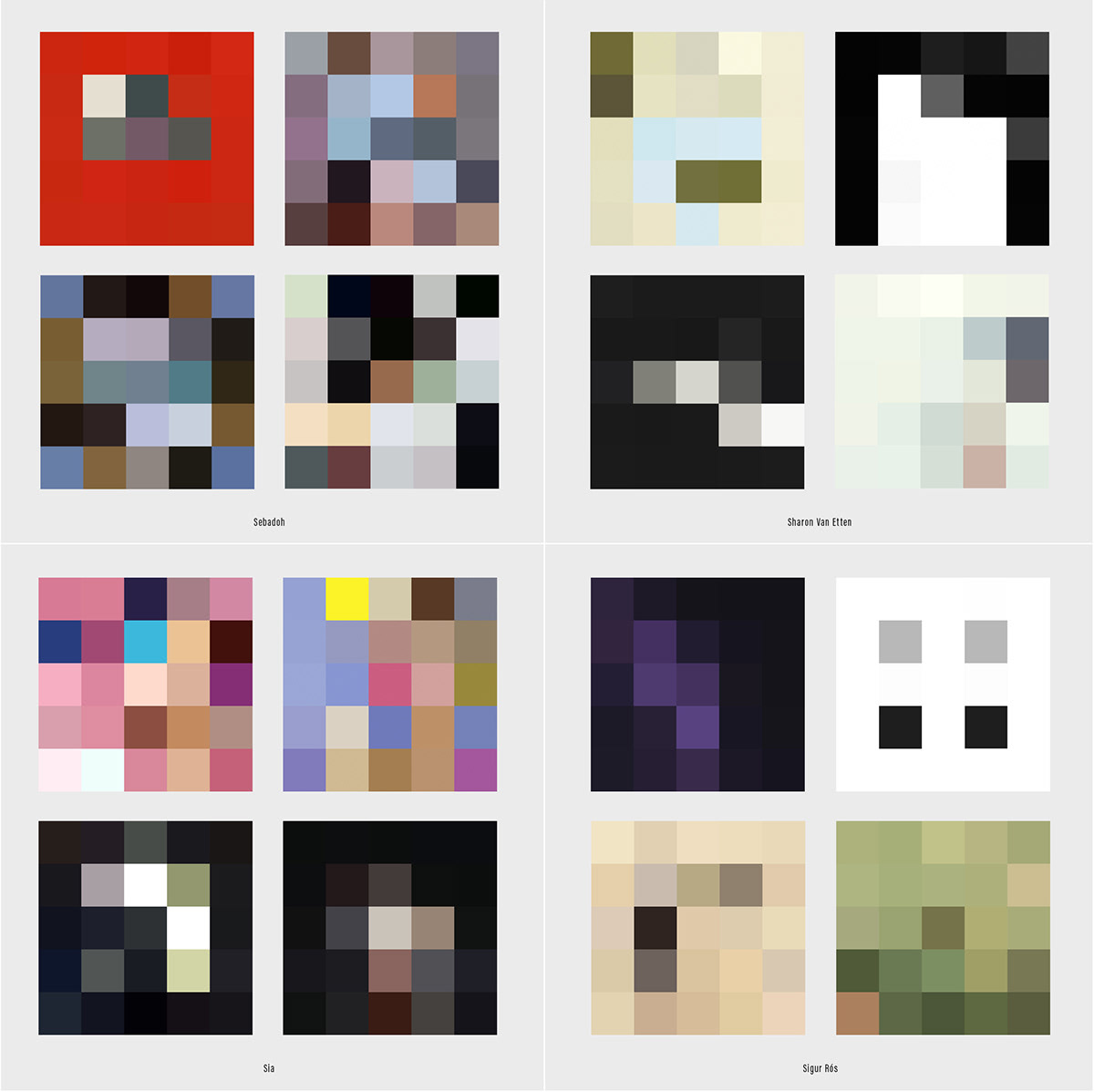 album covers Cover Art color themes abstraction Pixel art Minimalism music design