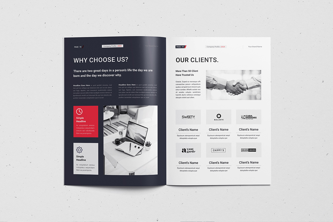 corporate brochure Company Brochure template Layout design company profile modern digital marketing multipage