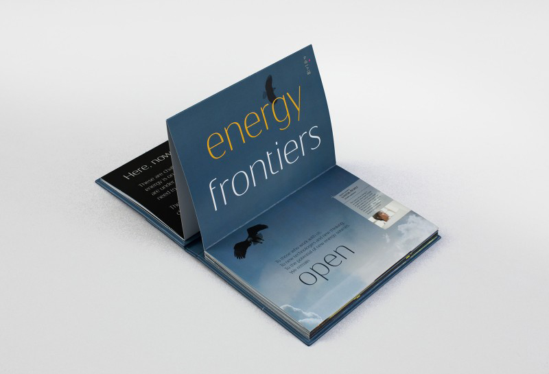 book concertina brand book fold out journey energy universe Statoil oil Gas Platform Technology Scandinavian Design Group