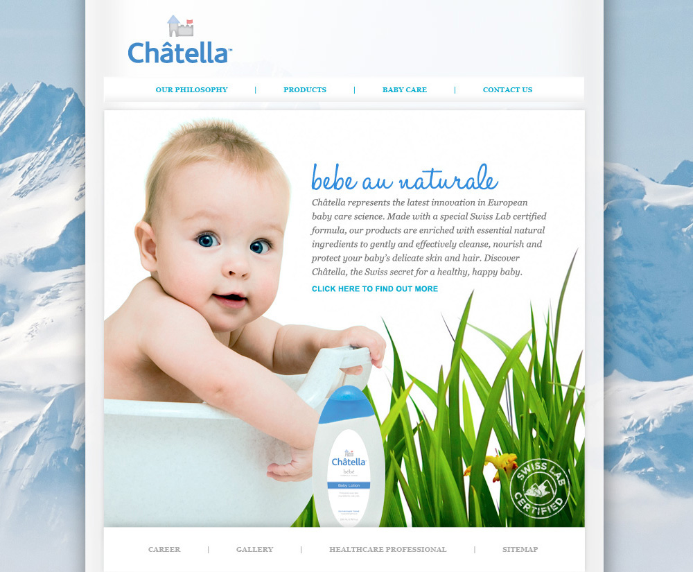 Adobe Portfolio baby skin care product