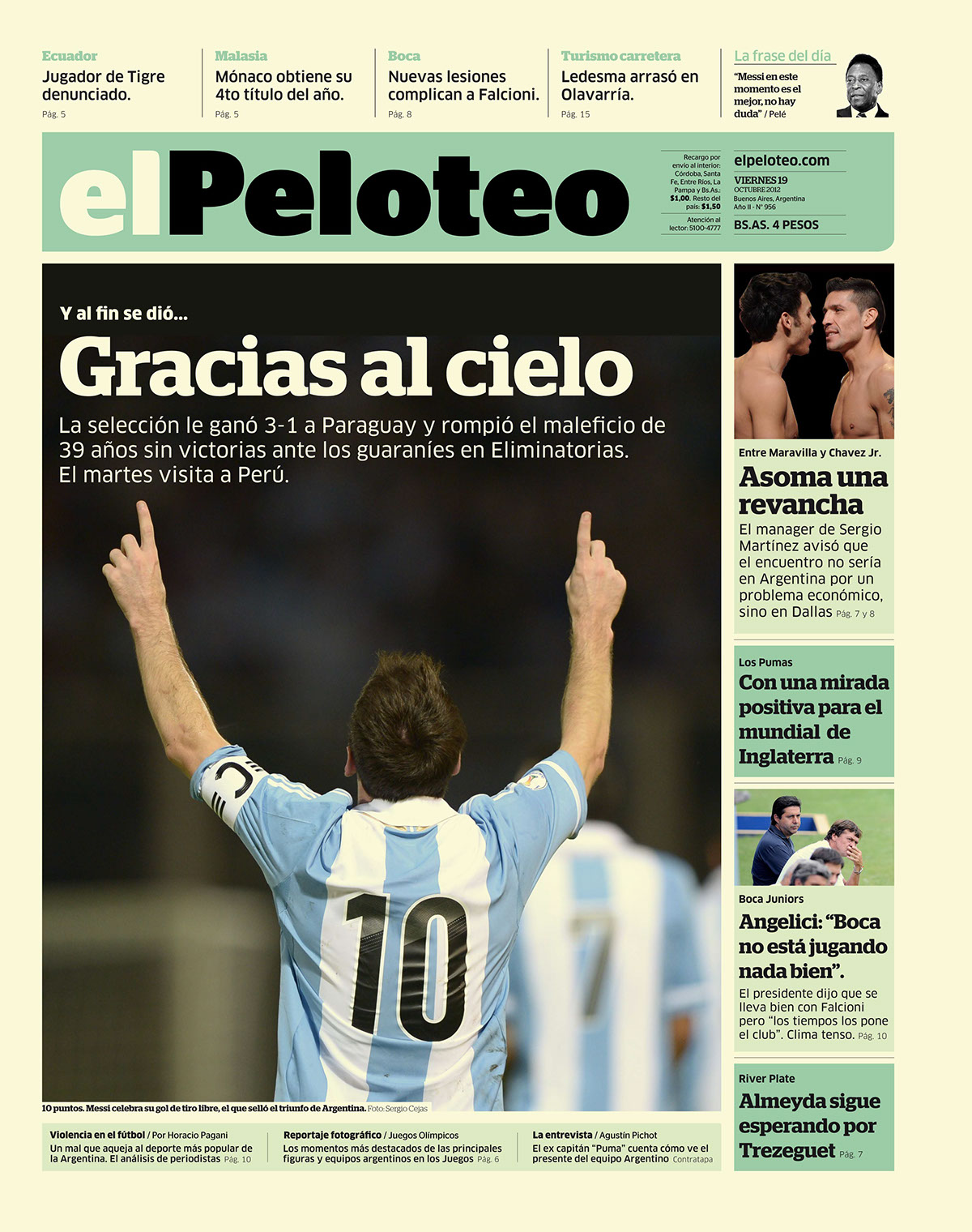 messi Futbol soccer diario newspaper periodico cosgaya fadu uba