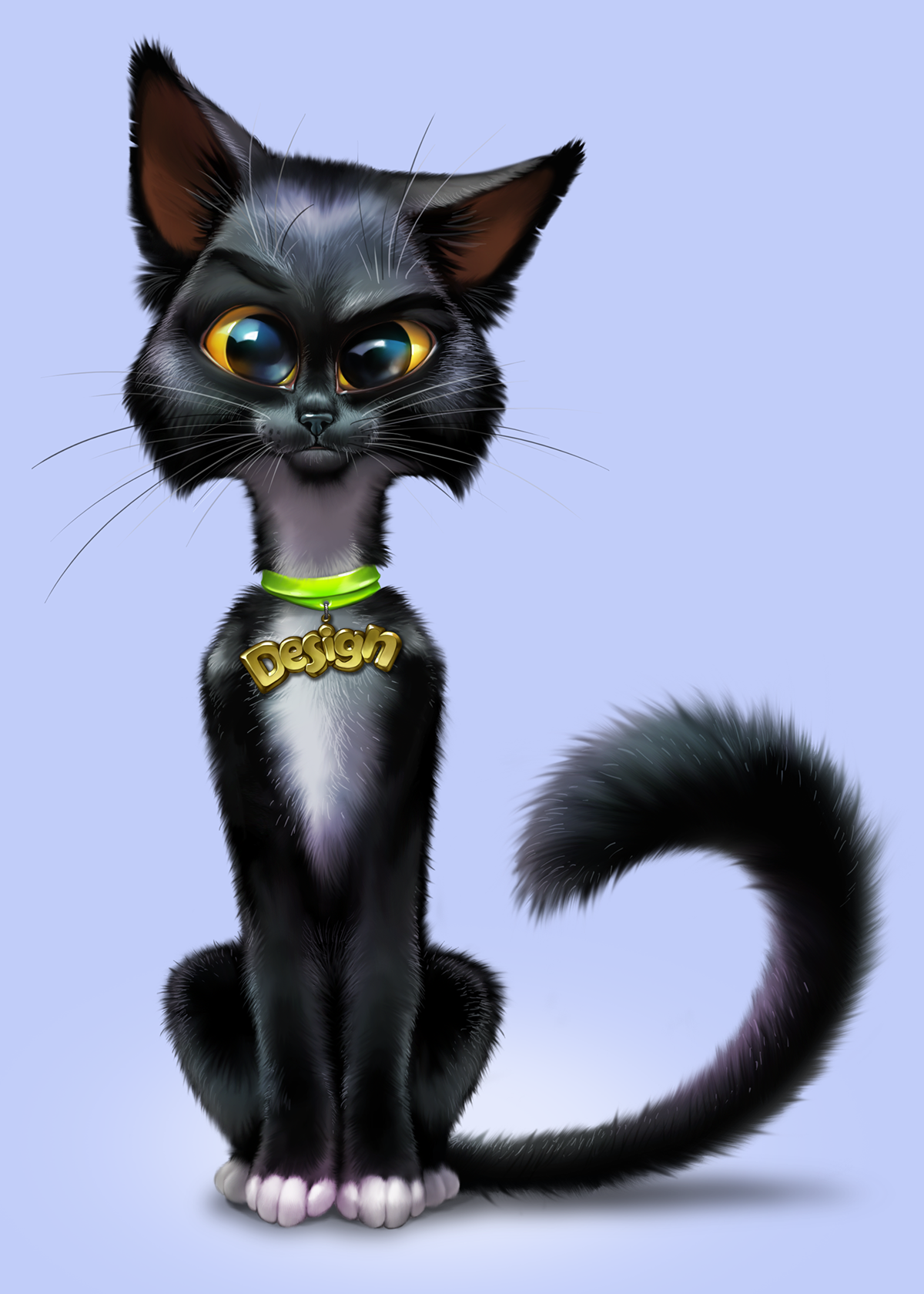 Cat art draw cute Character graphic animals