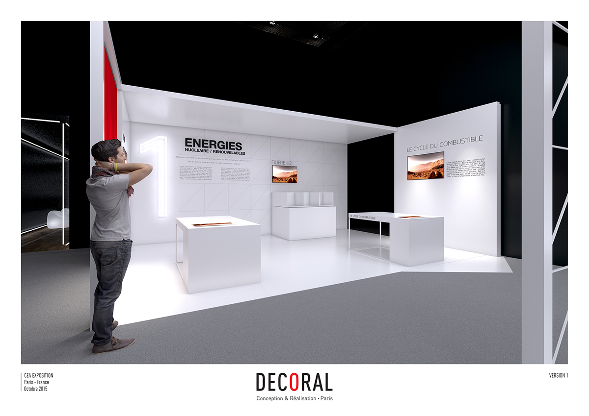 Exhibition  exposition Event evenementiel booth Stand nuclear 3D 3ds max vray
