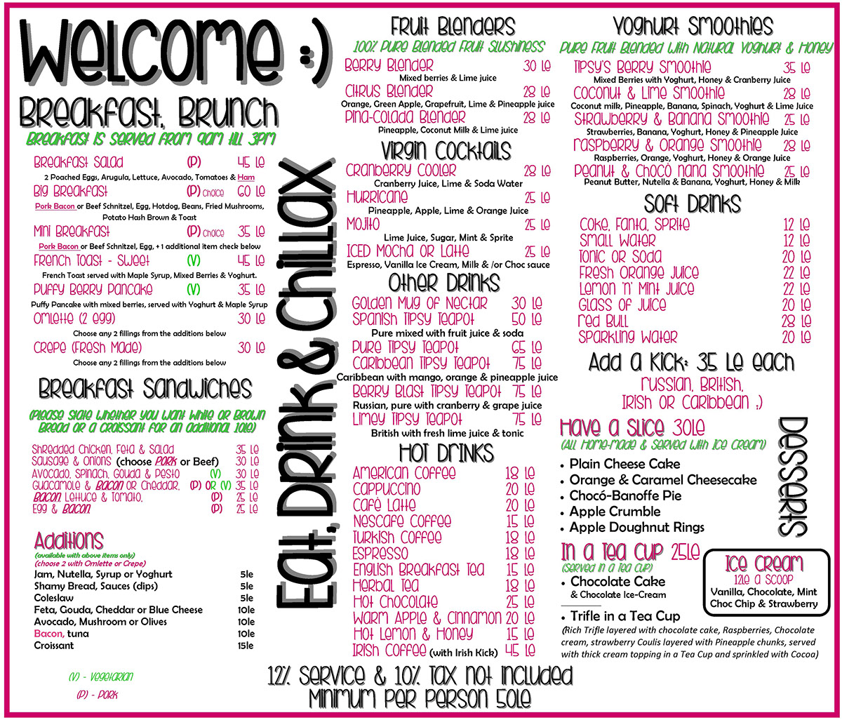 menus design