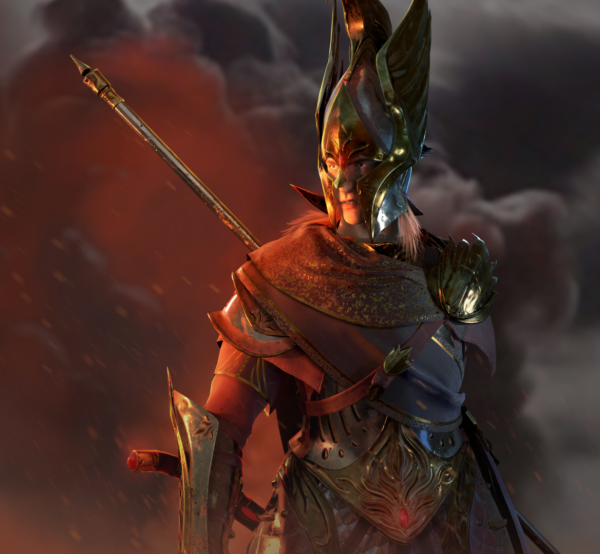 digital 3d Character model high elf  fantasy medieval warrior prince Noble