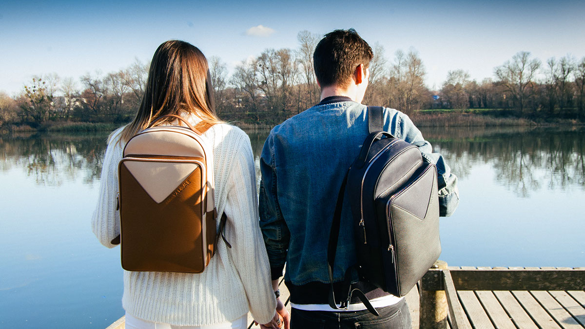 backpack bag luggage French start-up leather leather goods Valôme bags