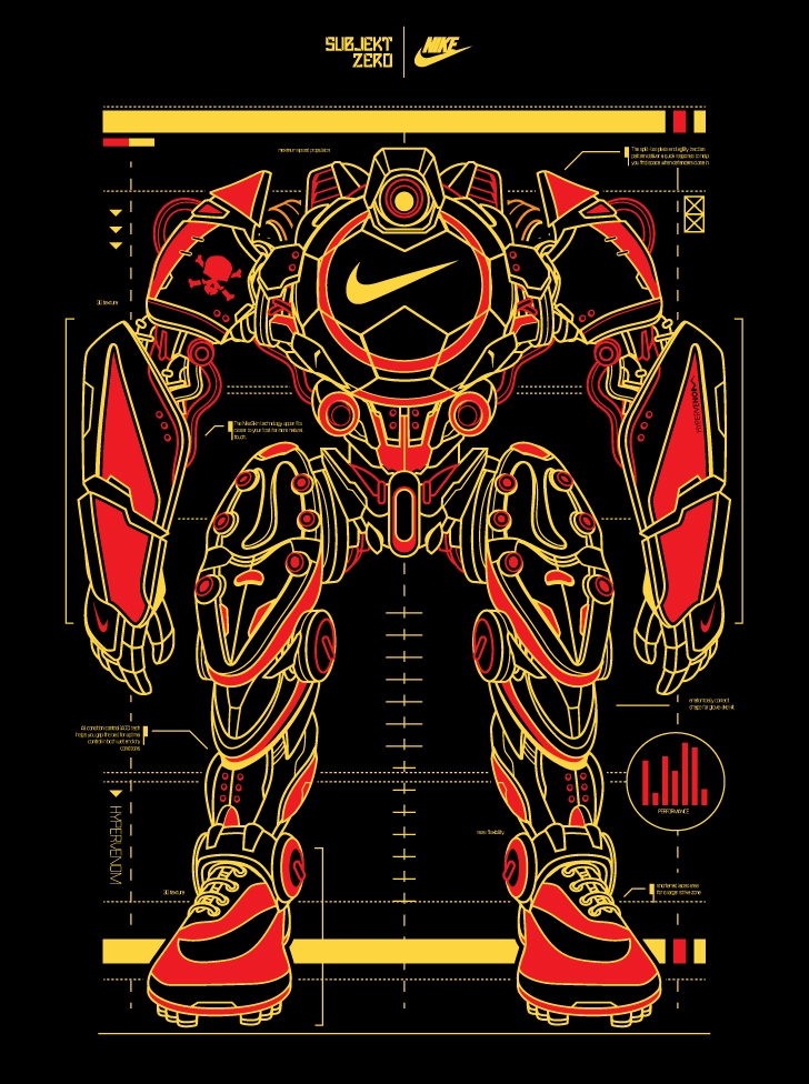 vector mecha robot Nike nike usa tshirt tees Sportswear subjektzero mechanical glow machine football airmax