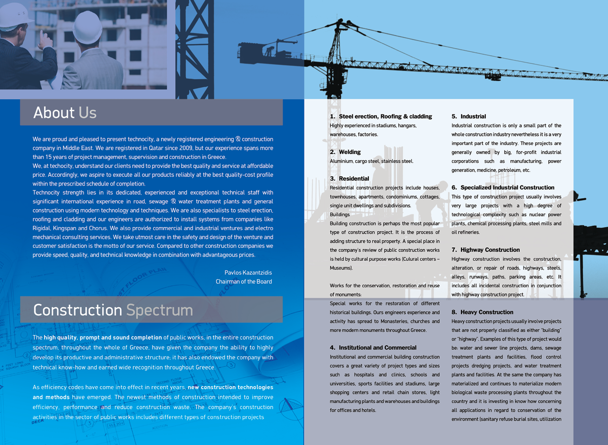 constuction brochure Steel Erection building Roadworks logo Logo Design