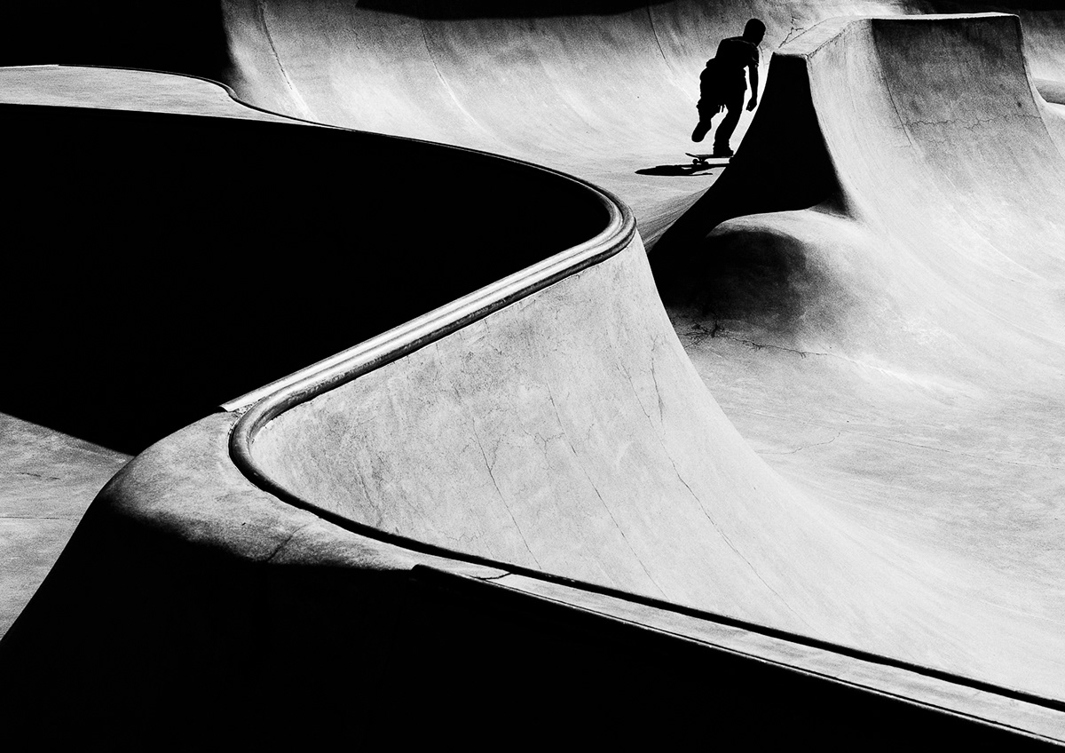 skate  Concrete black and white