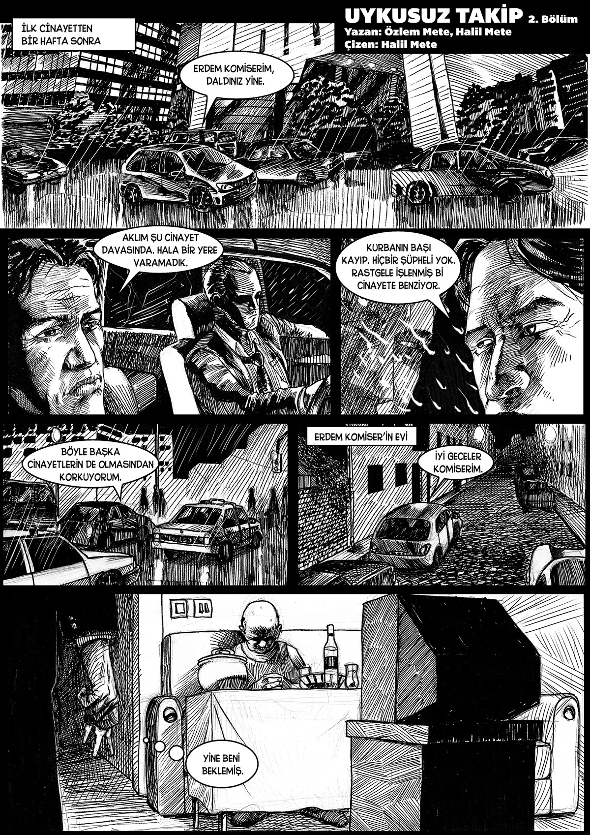 Graphic novel page Graphic Novel traditional drawing ink comics