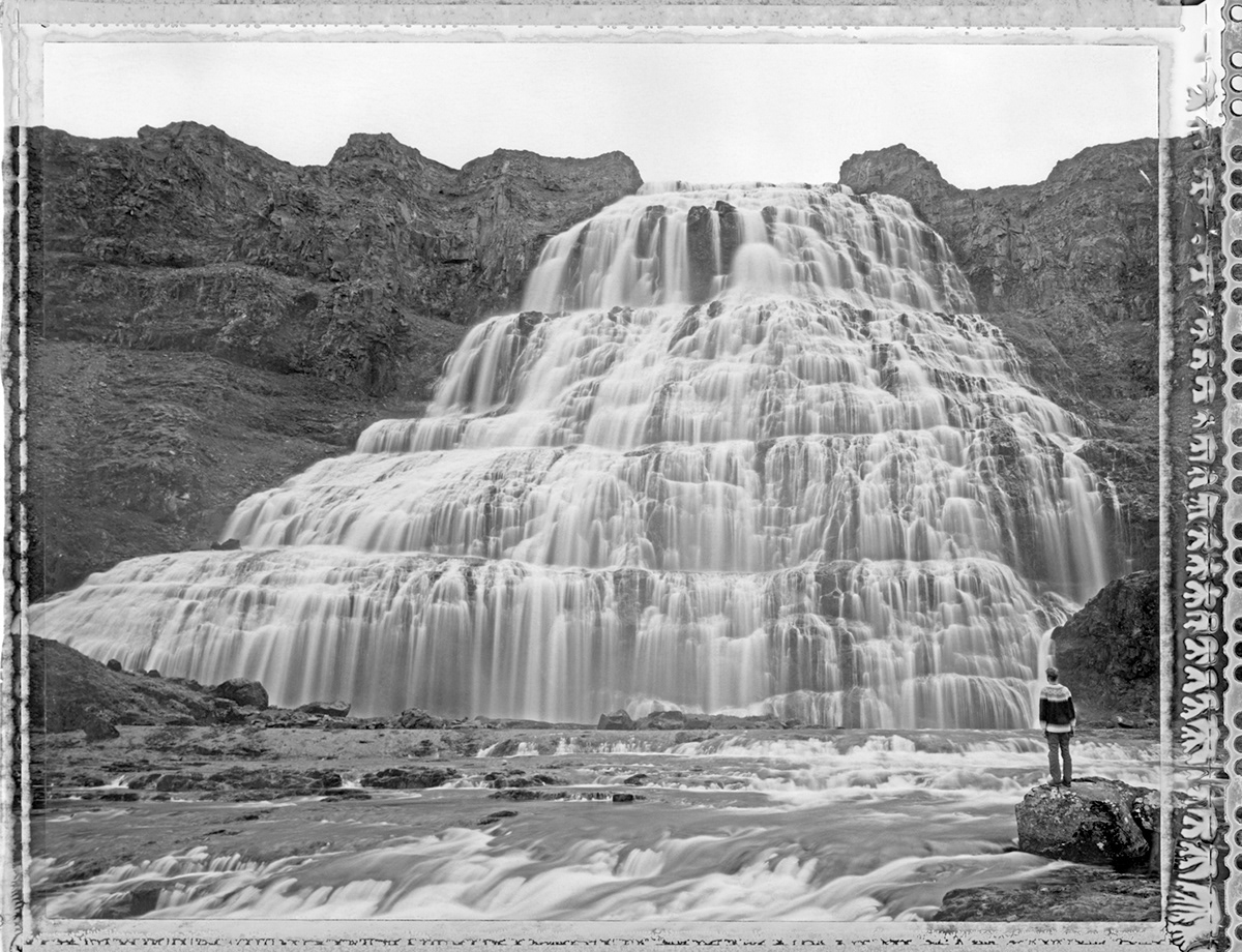bastiank POLAROID 55 film icelandic waterfalls Nature wista field Instant Photography 4x5 large format analog iceland