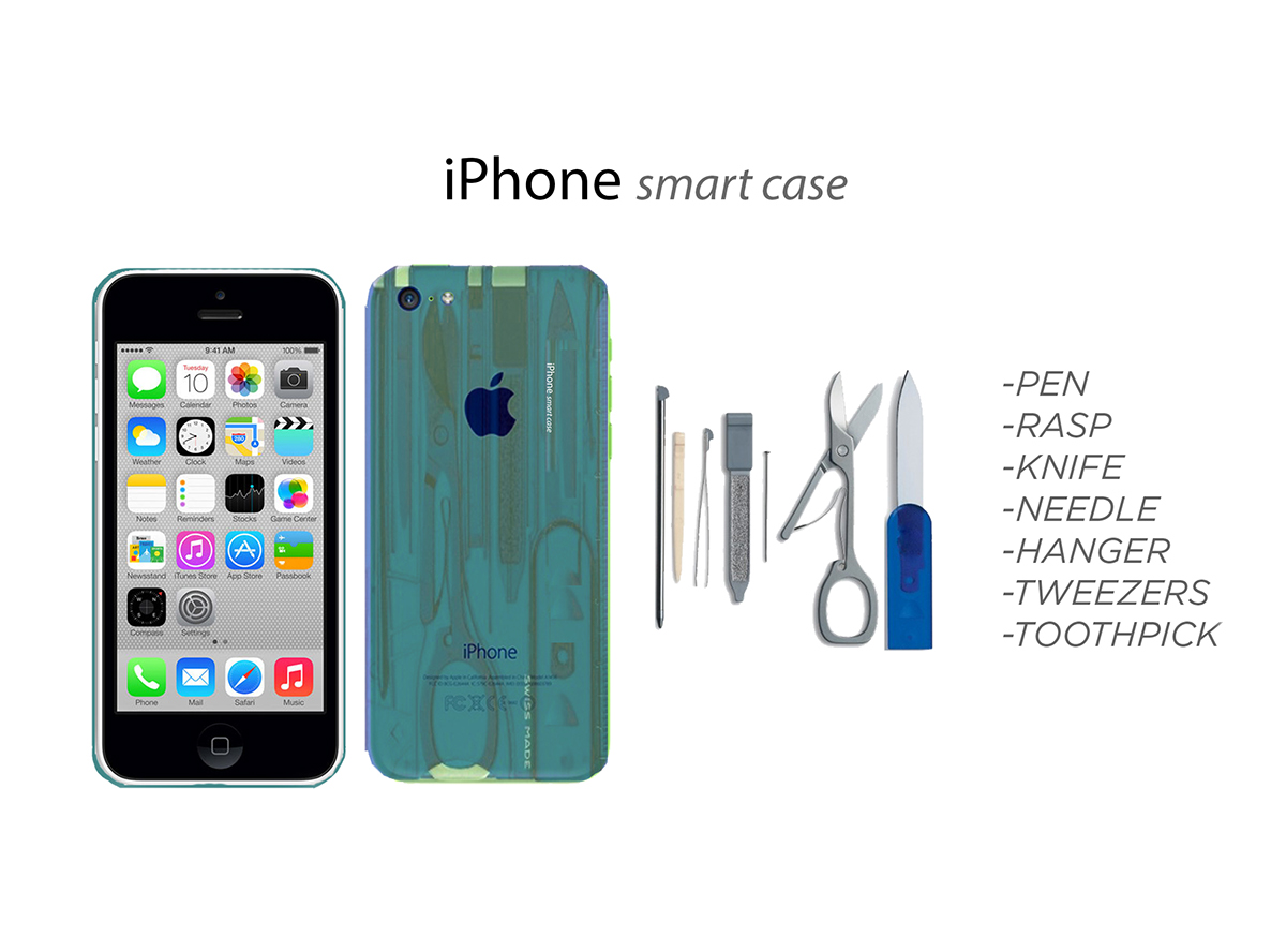 Victorinox wenger pocketknife knife kit iphone phone case Accessory Smart scissors pen pencil