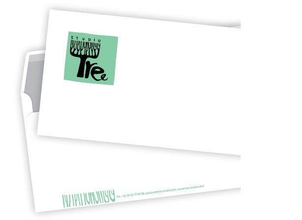 visual identity Tree  visit card logo letterhead envelope