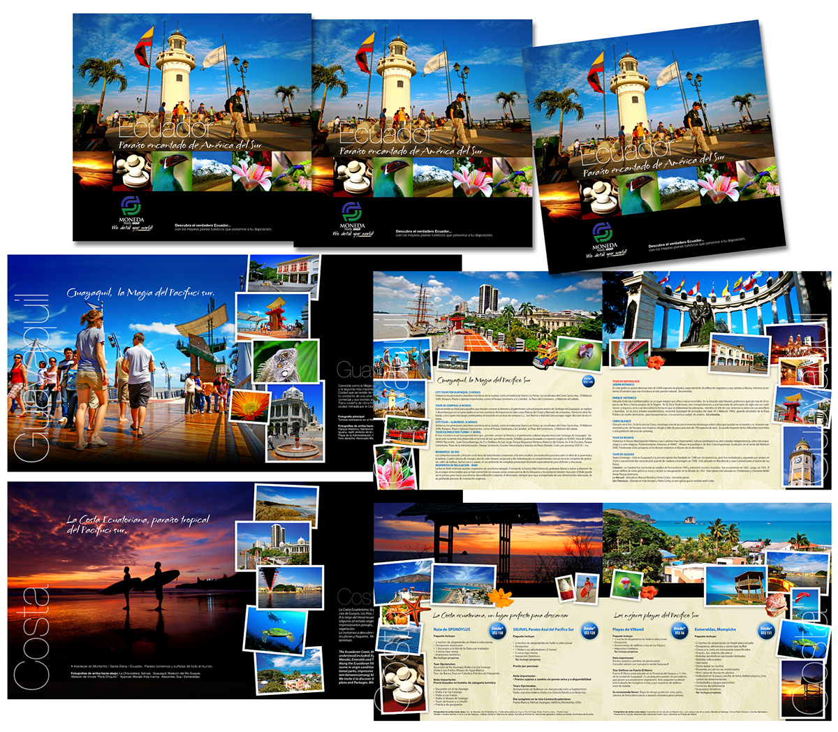 Travel Ecuador guayaquil Galapagos Amazon Coast adventure folleto brochure revista