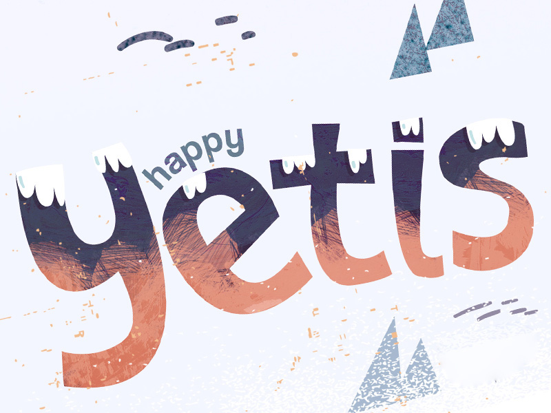 happy  yetis  Snow  WINTER  mountains  sky  clouds  cold
