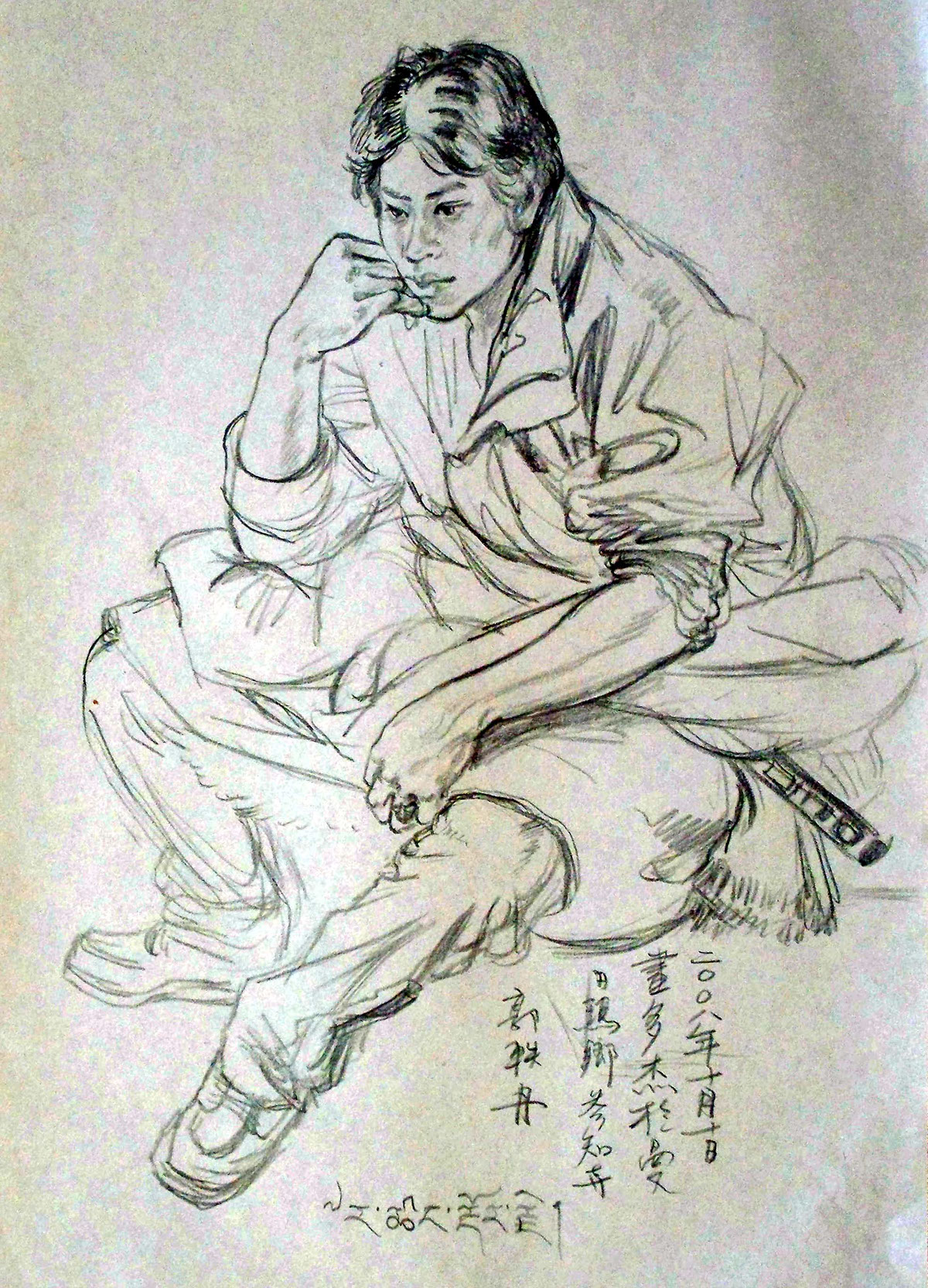 sketch china Tibetan Minority
