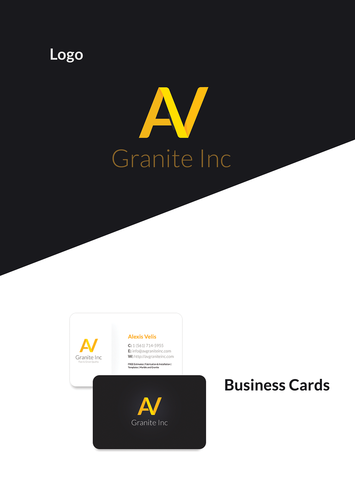 business card logo Clean Design graphic yellow letter logo Modern Logo typography logo valentina cunsolo