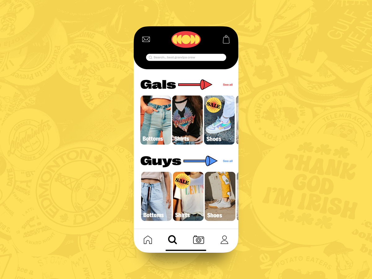 app Fashion Resale Mobile app movie theatre roller skating UI/UX user experience user interface