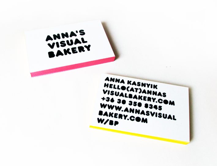 color business card minimal side paper