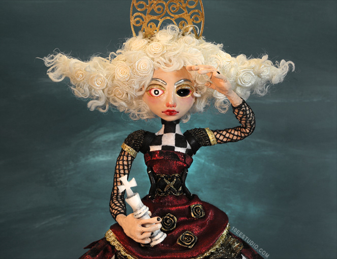 queen puppet stop-motion 3D illustration book illustration Character design fantasy doll children's book alice