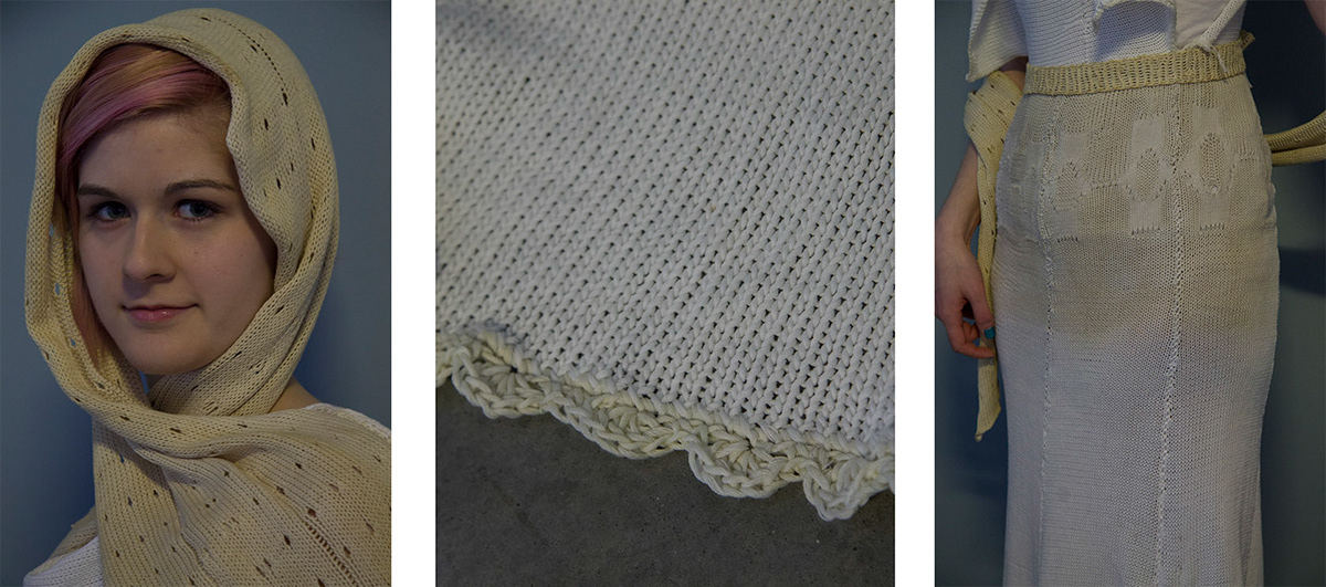 scholarship portfolio knitwear Hand-Knit   machine-knit screenprint pattern