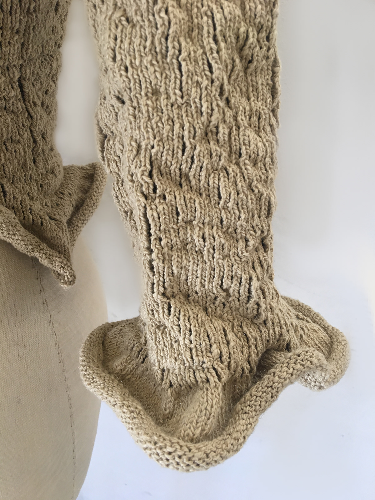 machine knit sweater Fungi textile