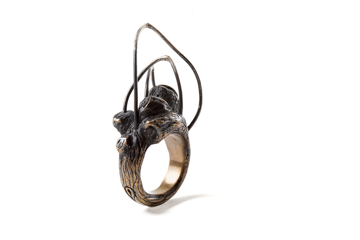 jewelry design ring casting metal silver bronze garnet Transformation fire