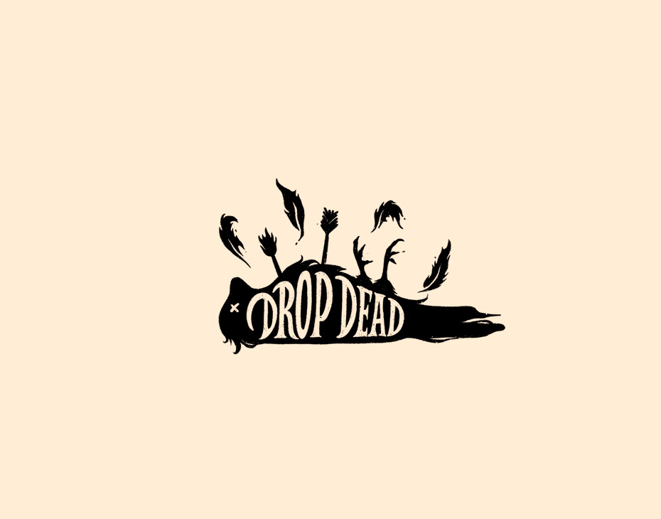 Bird with lettering "Drop Dead"