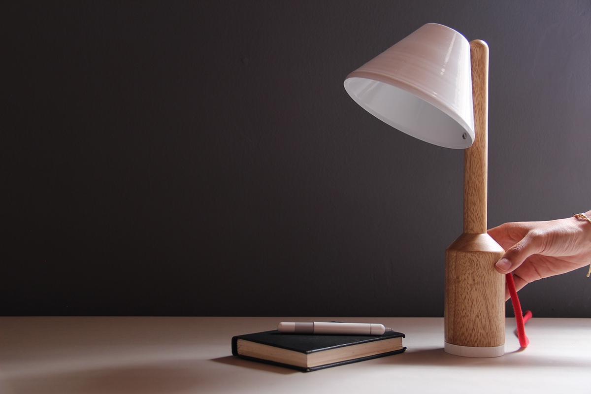Lamp product design  lighting design diseño elisava furniture wood ash barcelona