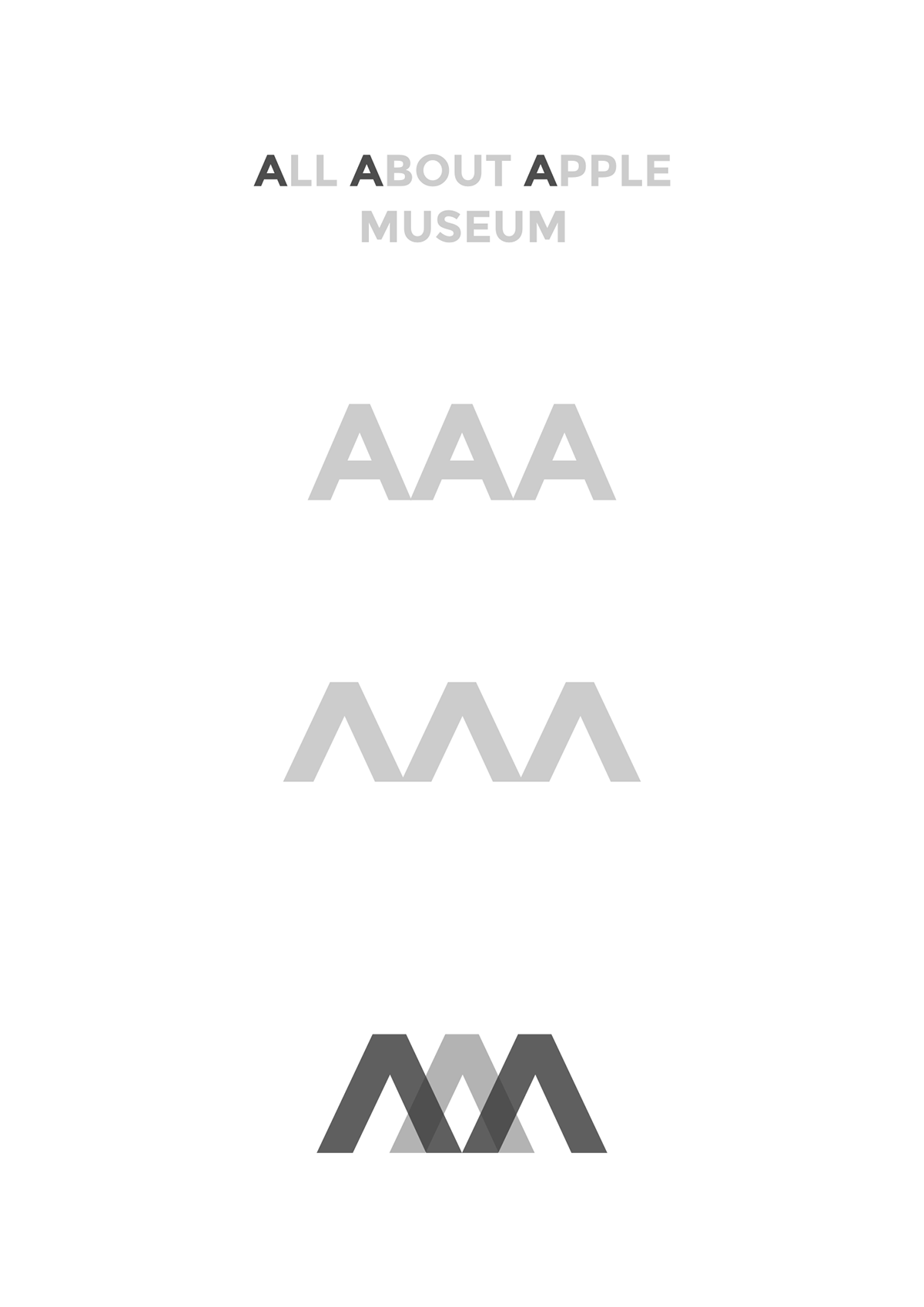 logo apple museum Dynamic museo moderno modern dinámico aaamuseum AAA brand brand identity