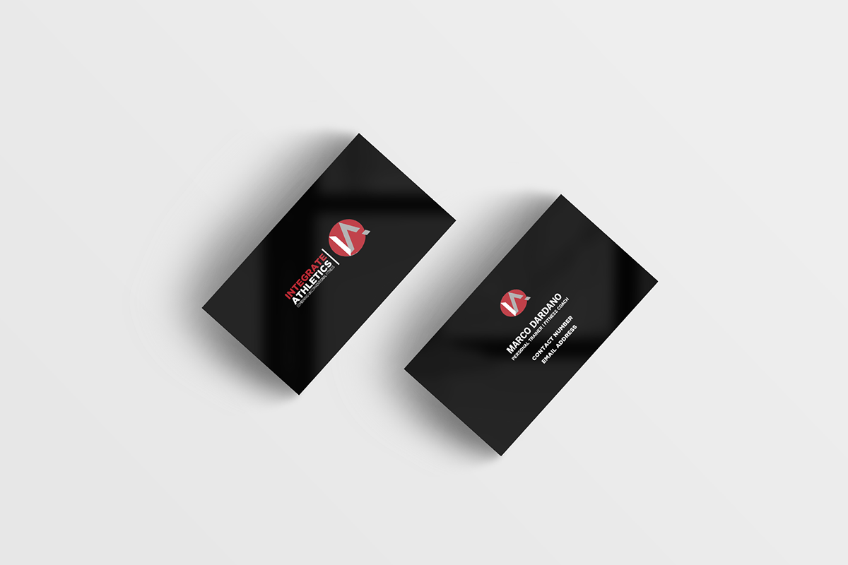 Crossfit personaltrainer Coach fitness Health nutrition businesscard card print design