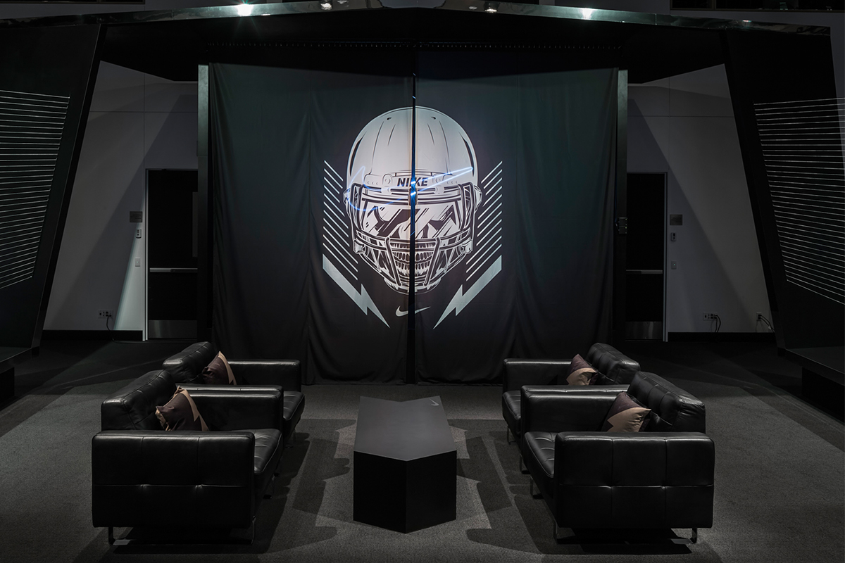 Nike nike football football skull Retail environment hovercraft hovercraft studio