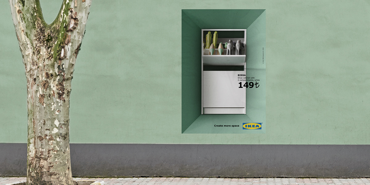 ikea design poster Outdoor organizer istanbul TBWA art direction  graphic design  Space 