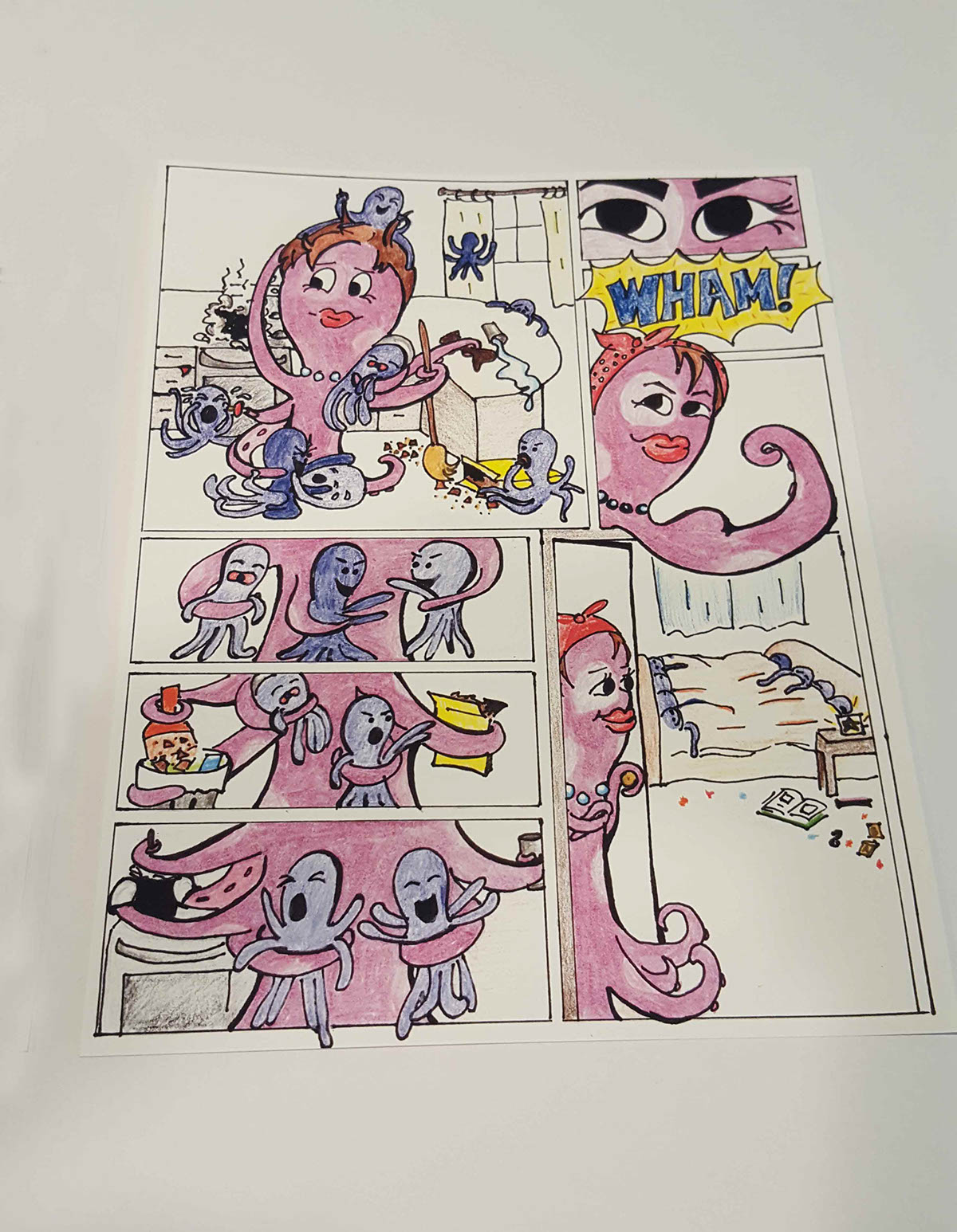 Octo Mom comic book layout