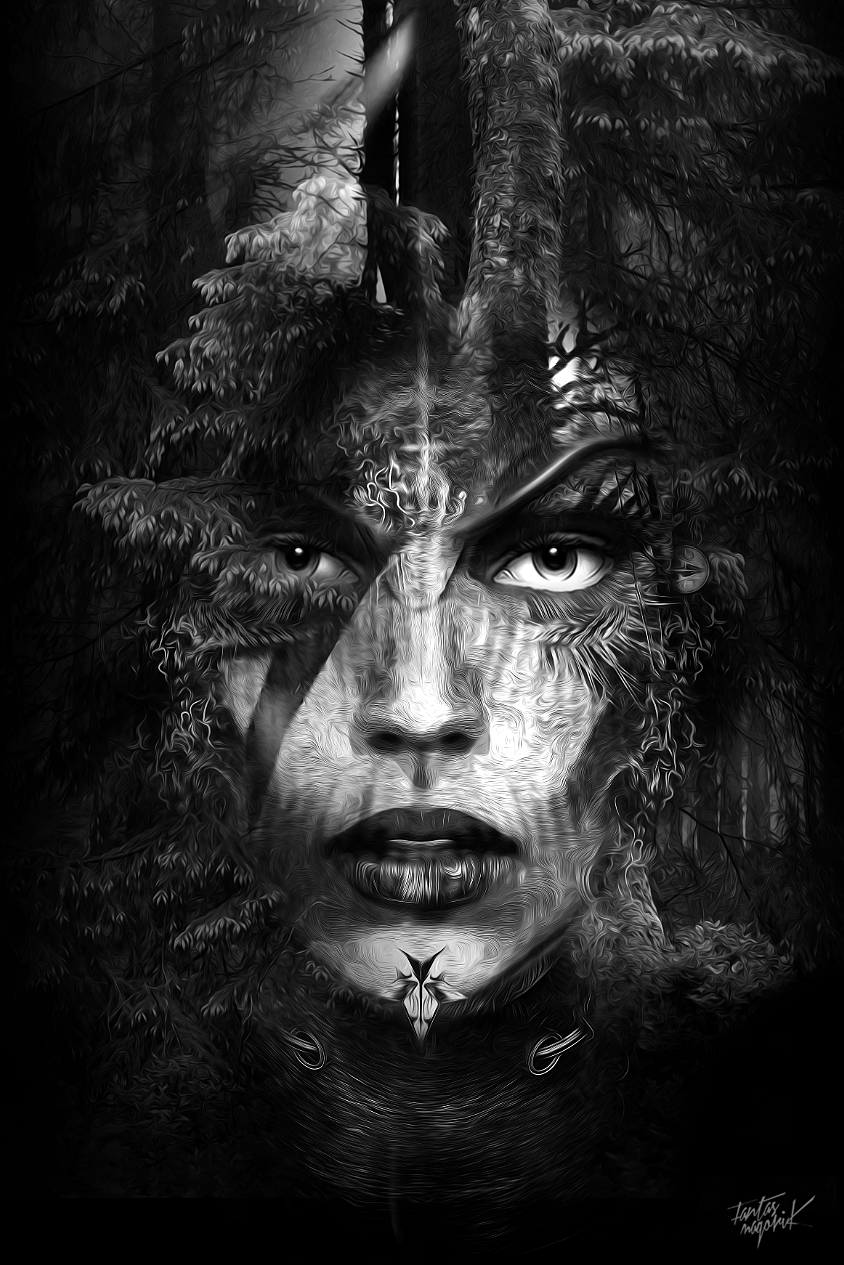 fantasmagorik dark nicolas obery Lady Gaga forest strange fantastic black Super Hero
