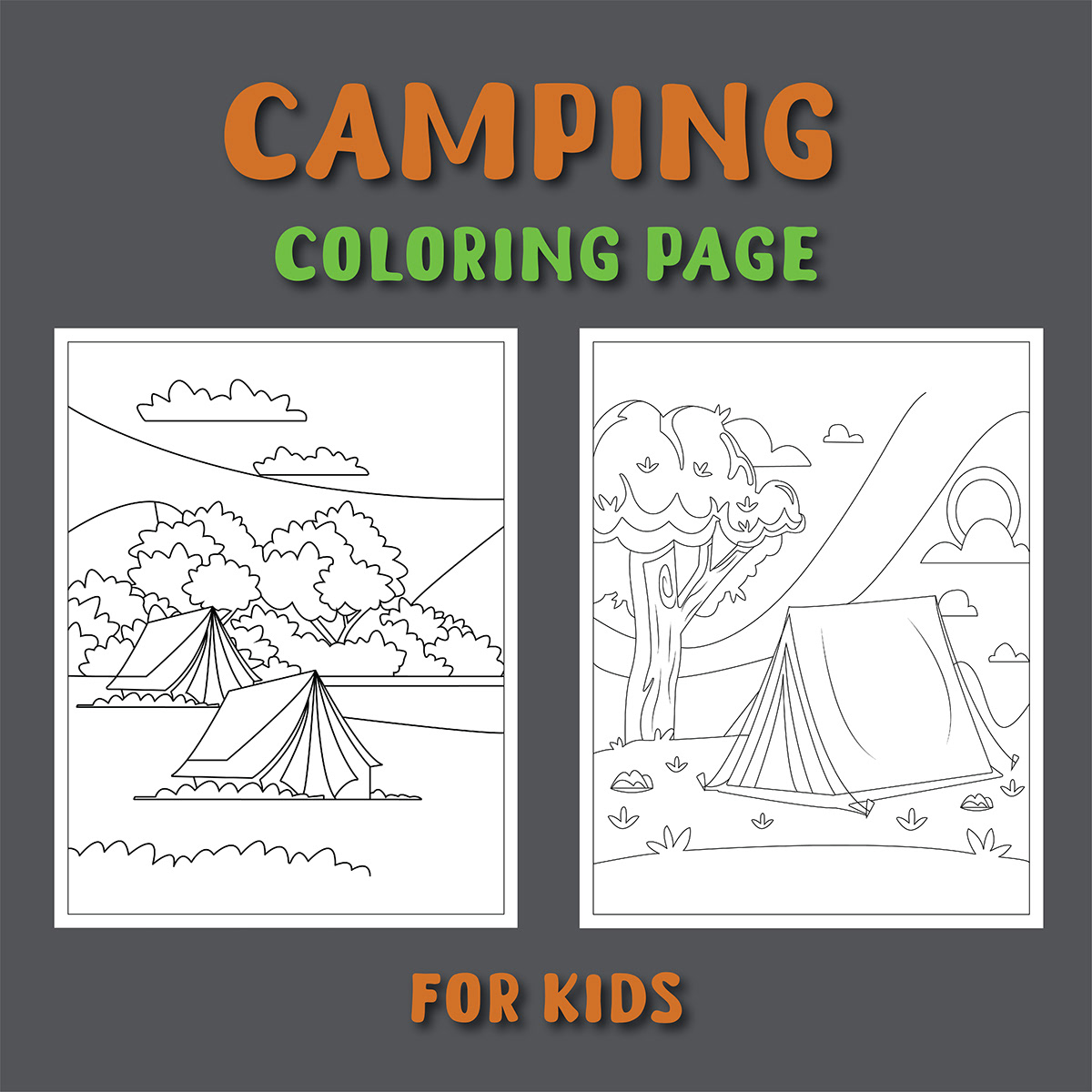 coloringpages ILLUSTRATION  Graphic Designer camping coloring coloringbook coloringpagesforkids