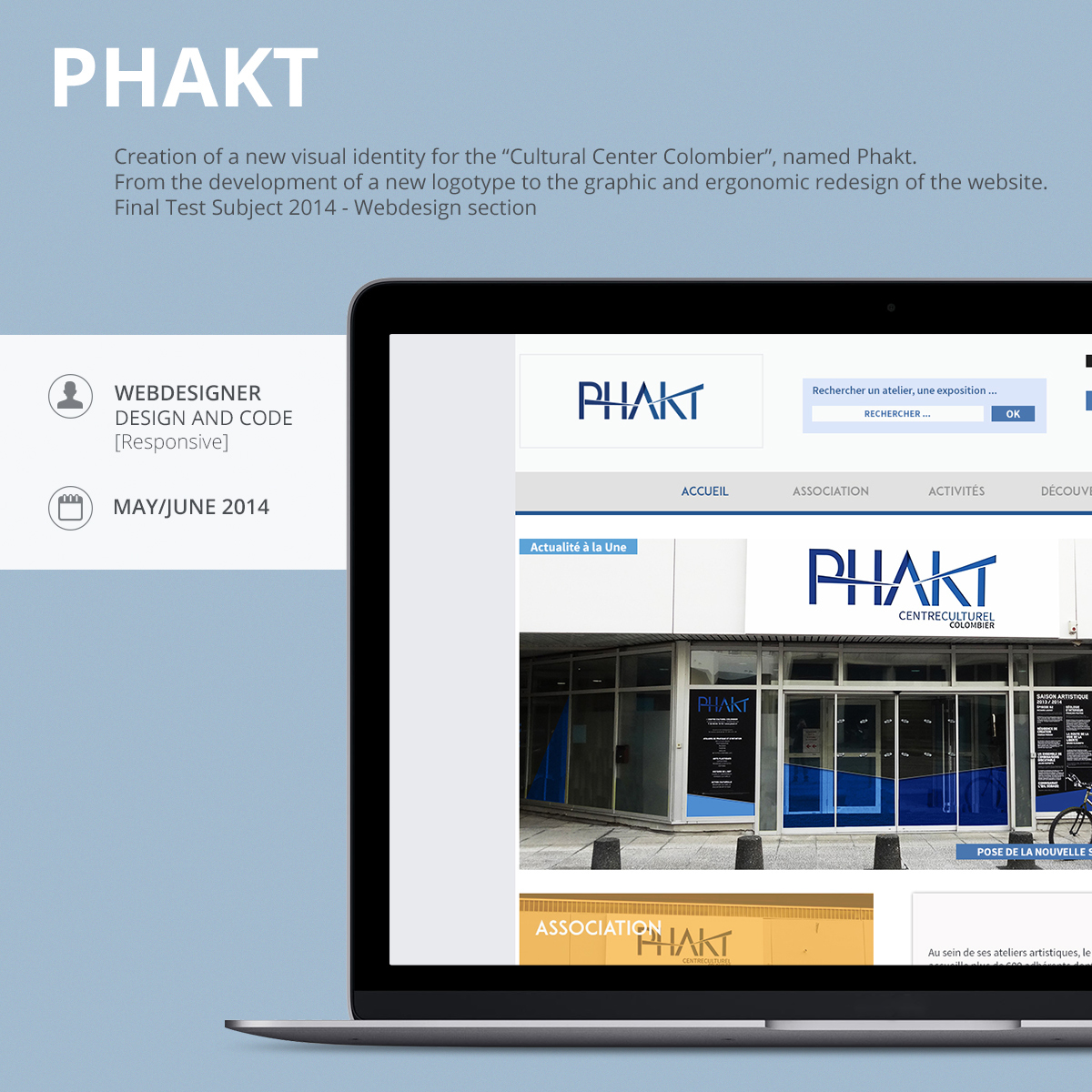 PHAKT bretagne rennes colombier center cultural Website Webdesign identity