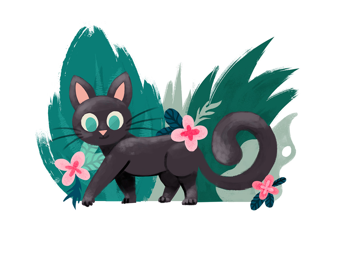 binx binx the jinx Black Cat black panther Cat Print cute cats jungle jungle cat kawaii panther