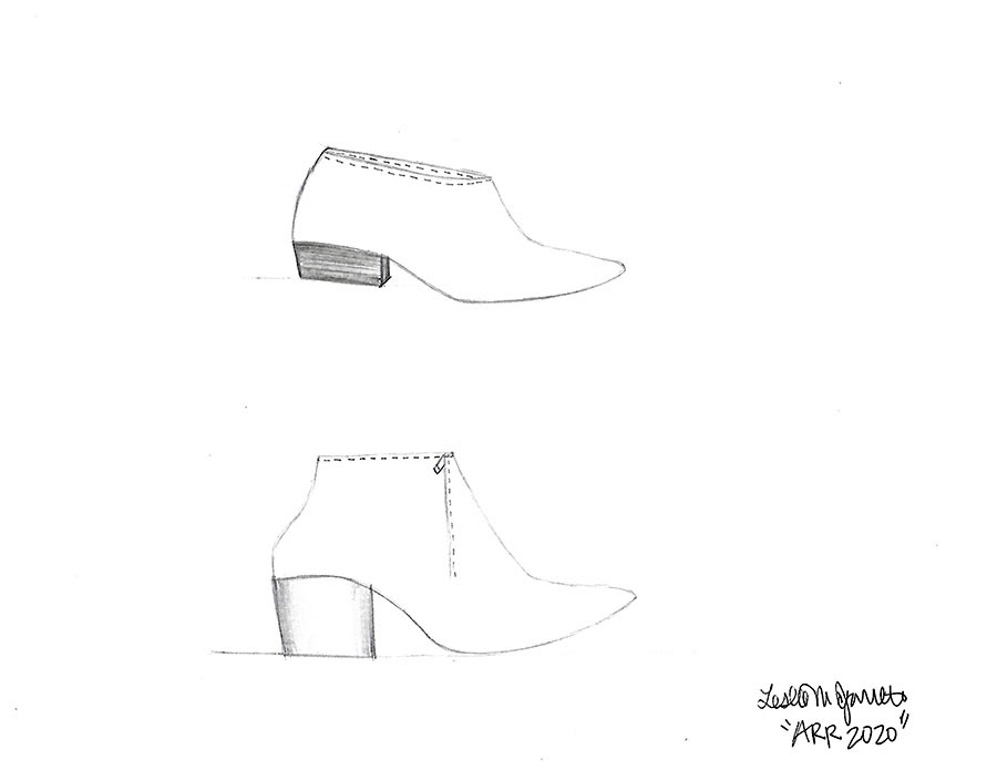 design footwear shoes sketches