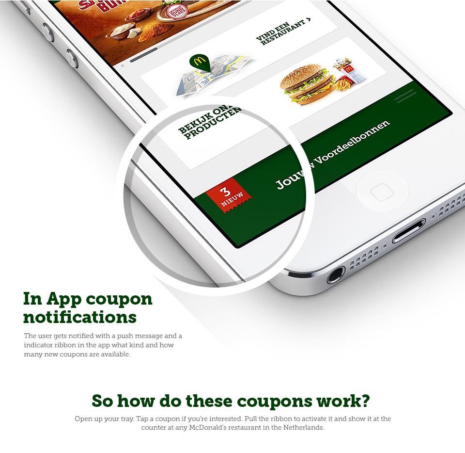 McDonalds mcdonald's app ios android mobile application  itunes  maps Order products restaurant  coupon Nederland Ps25Under25