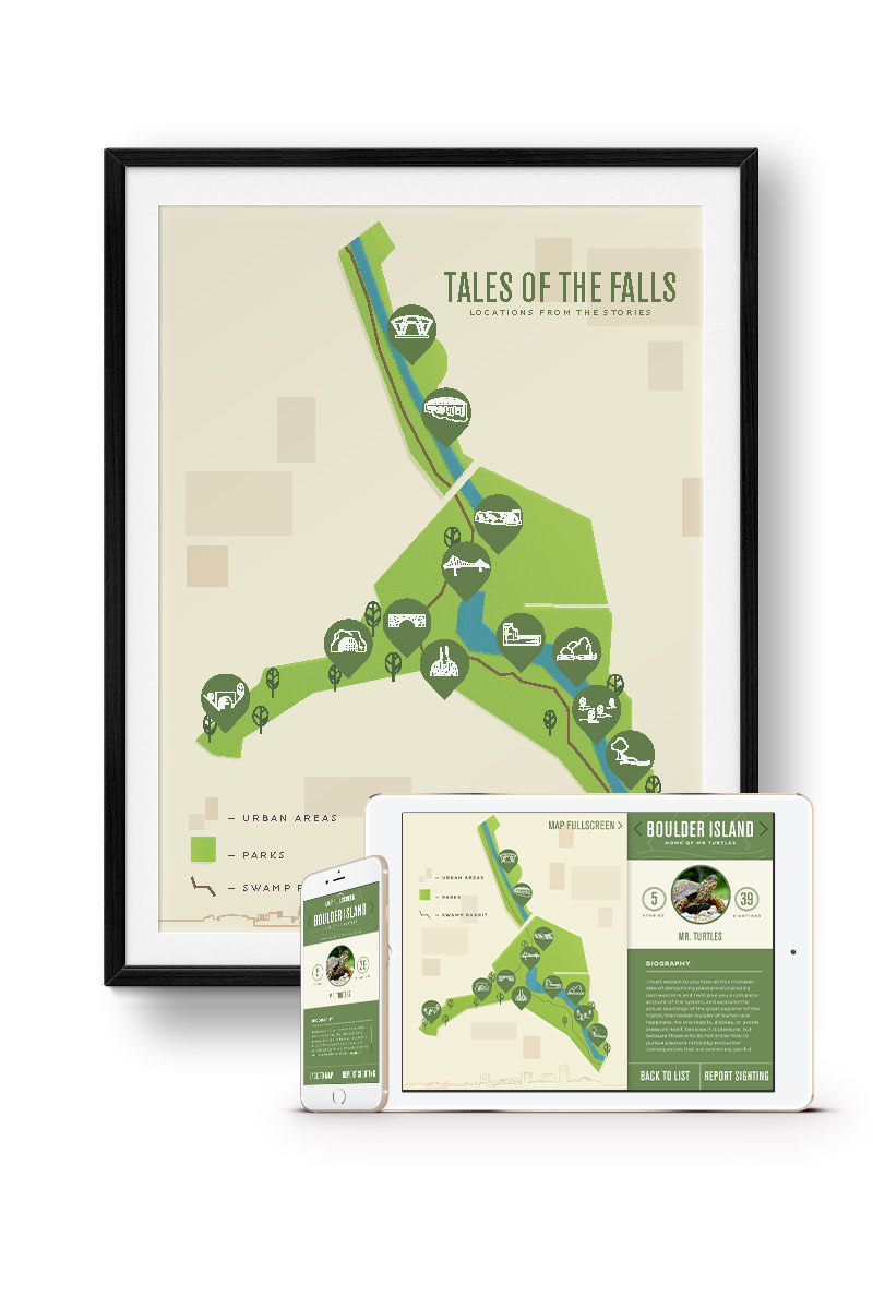 Greenville local Park animals map story app