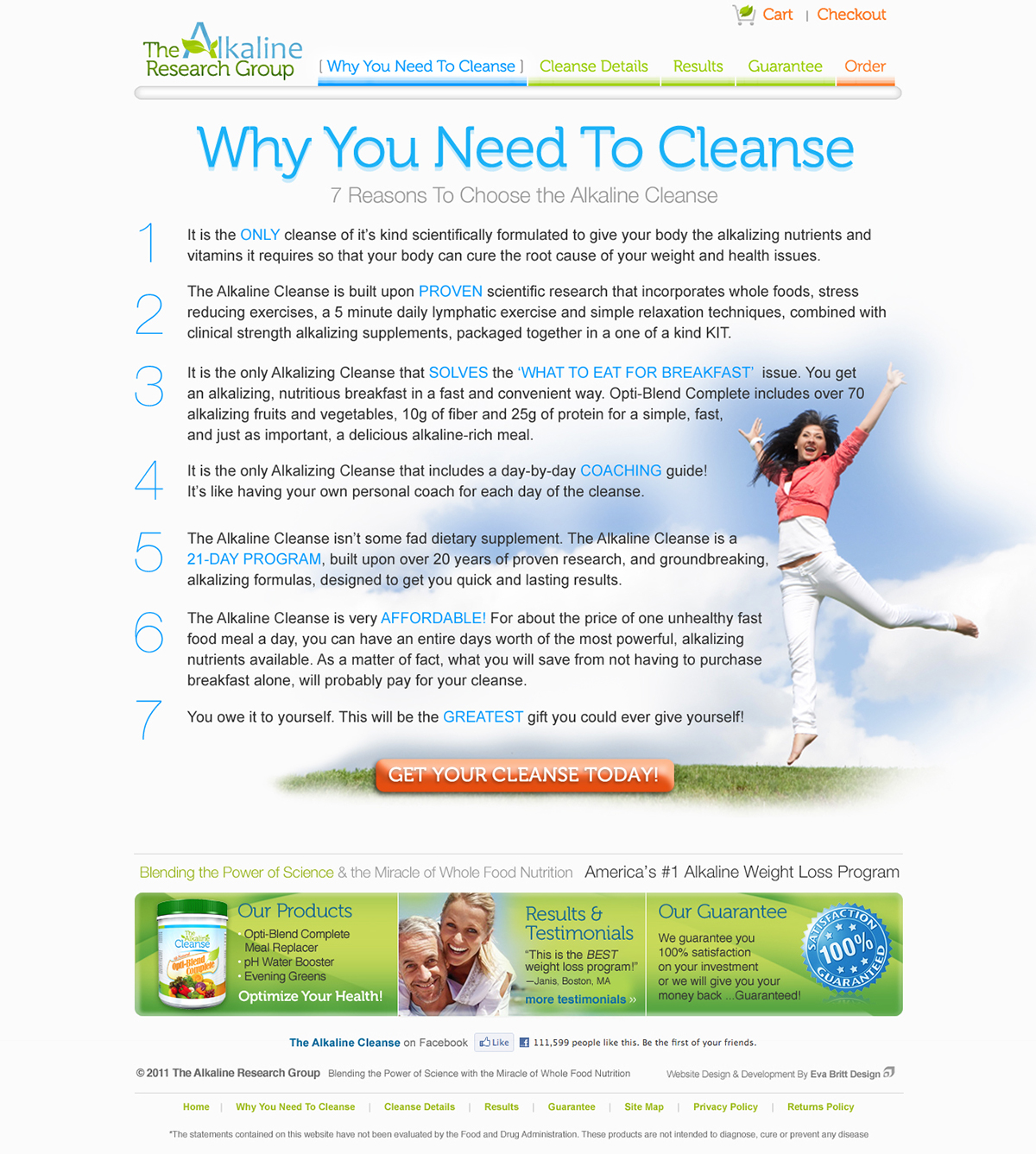 ecommerce website The Alkaline Cleanse Health & Beauty